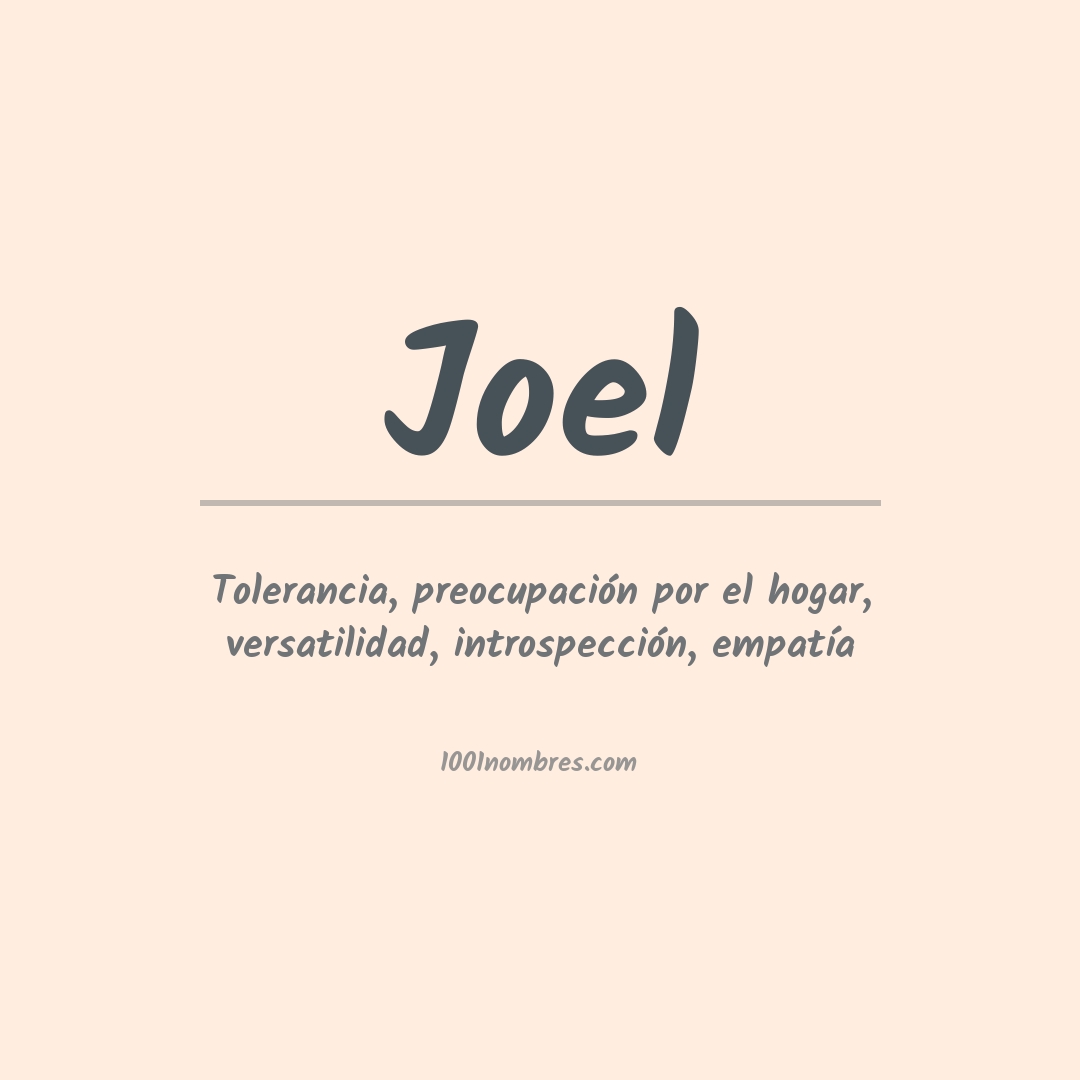 Significado del nombre Joel