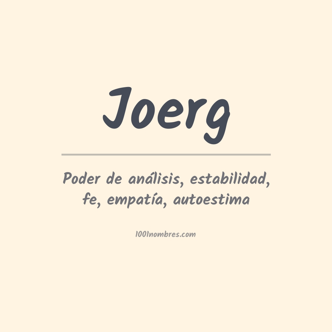 Significado del nombre Joerg