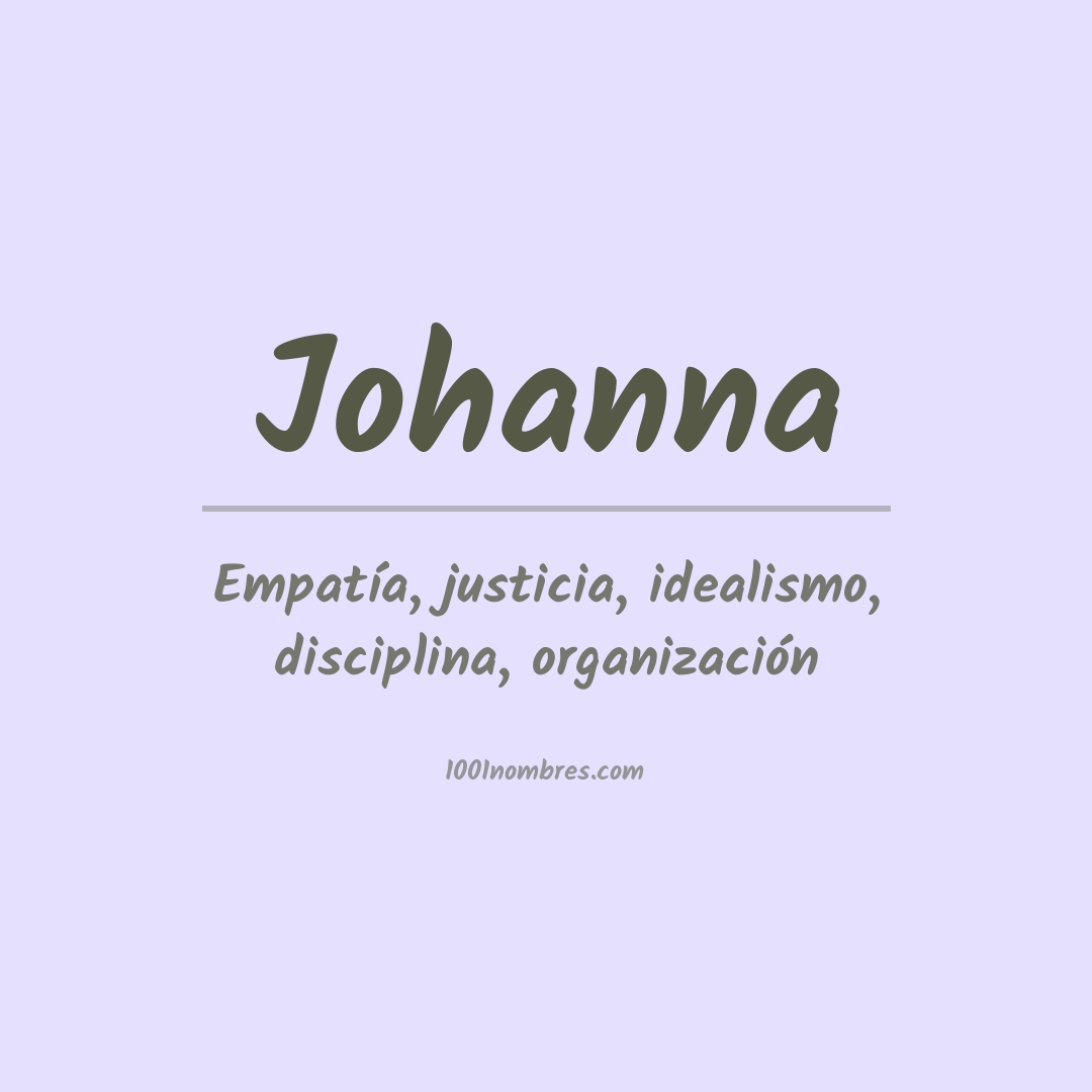 Significado del nombre Johanna