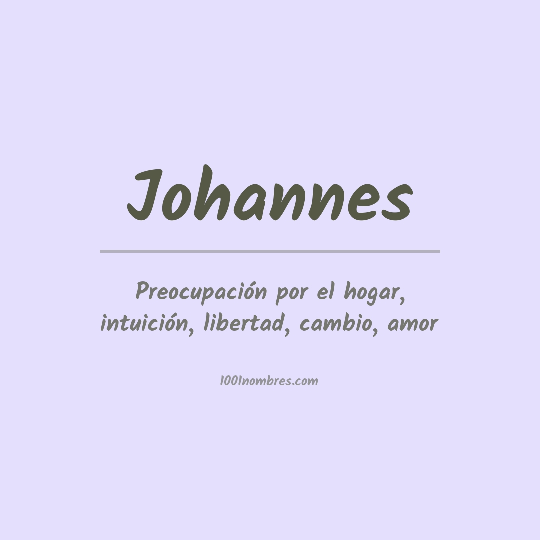 Significado del nombre Johannes