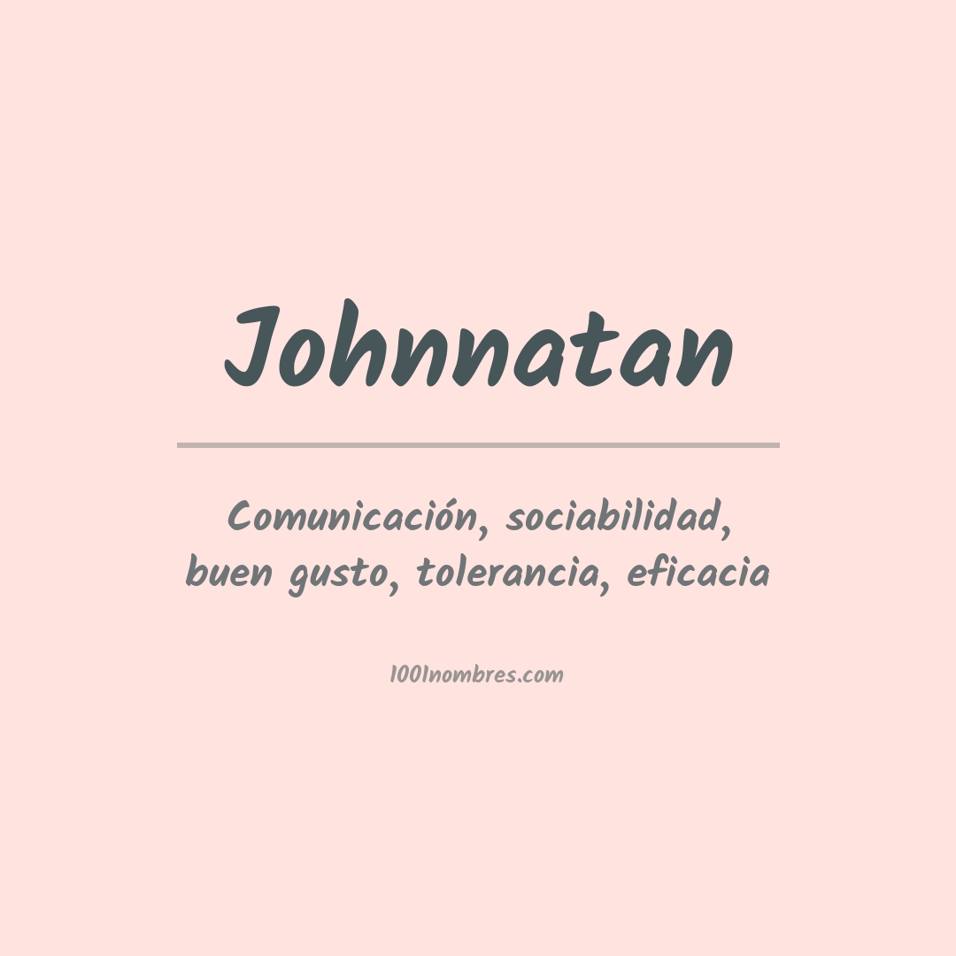 Significado del nombre Johnnatan