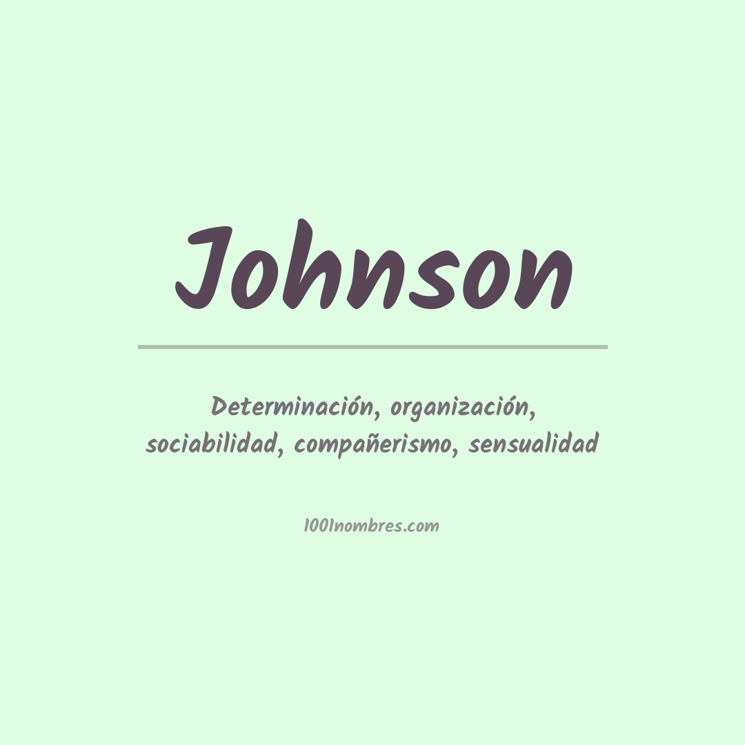 Significado del nombre Johnson