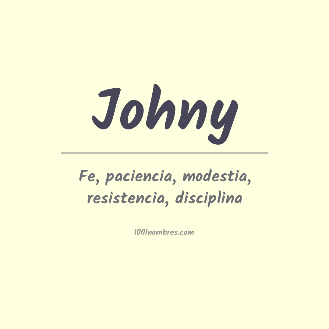 Significado del nombre Johny