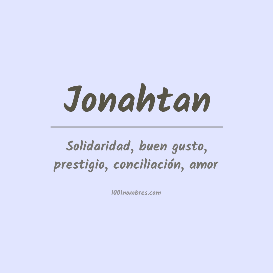 Significado del nombre Jonahtan