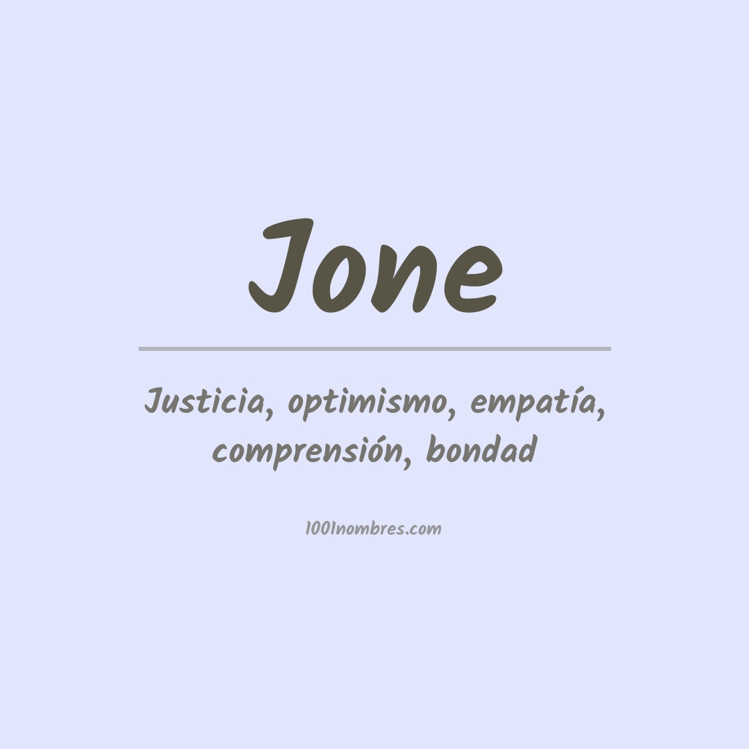 Significado del nombre Jone