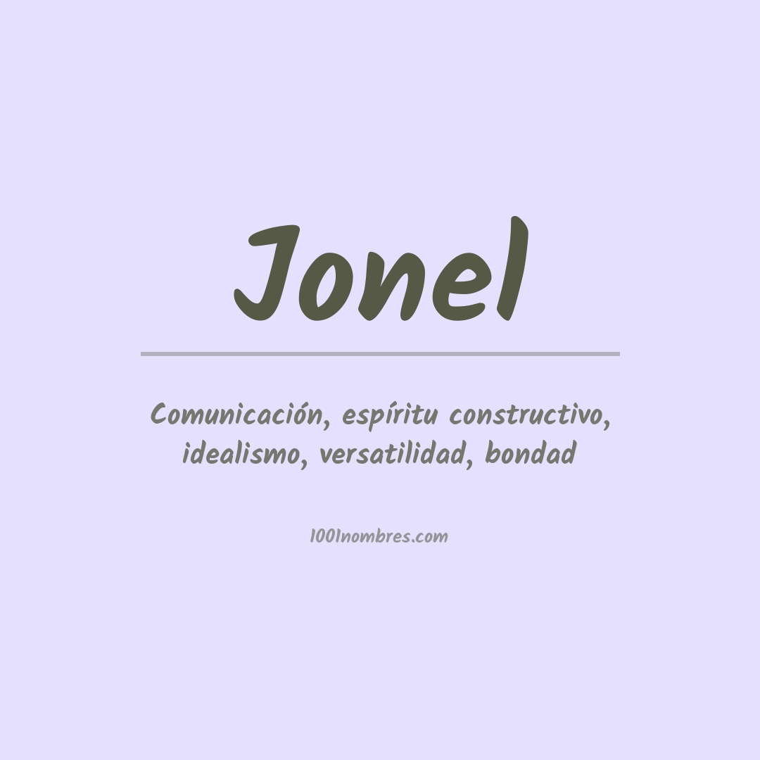 Significado del nombre Jonel Significado del nombre Jonel