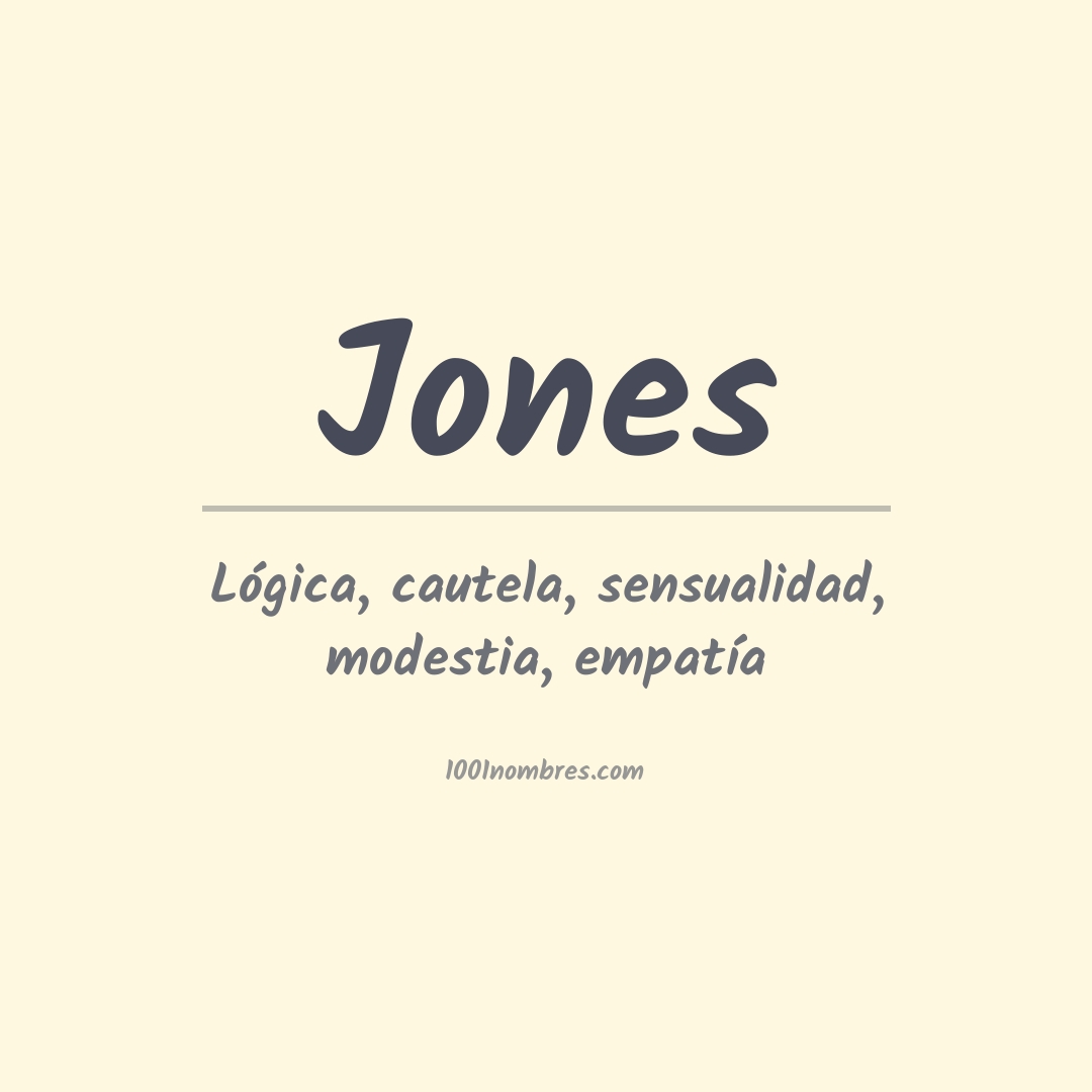Significado del nombre Jones