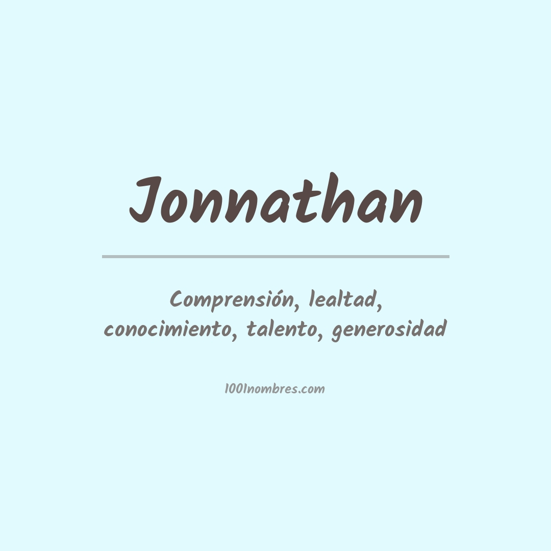 Significado del nombre Jonnathan