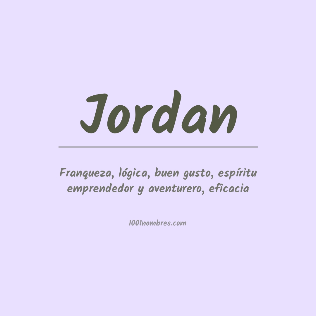 Significado del nombre Jordan