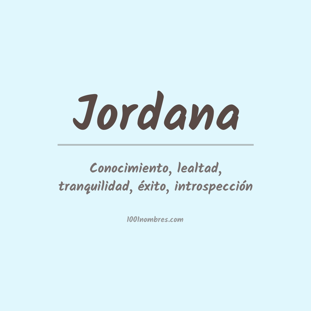 Significado del nombre Jordana