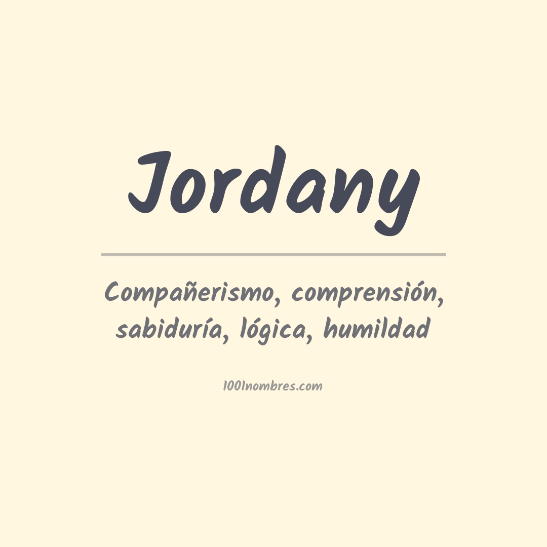 Significado del nombre Jordany