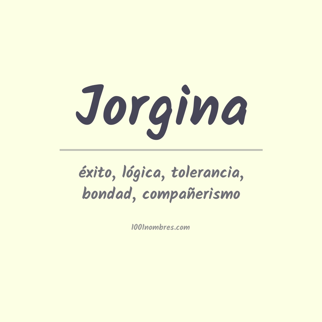 Significado del nombre Jorgina