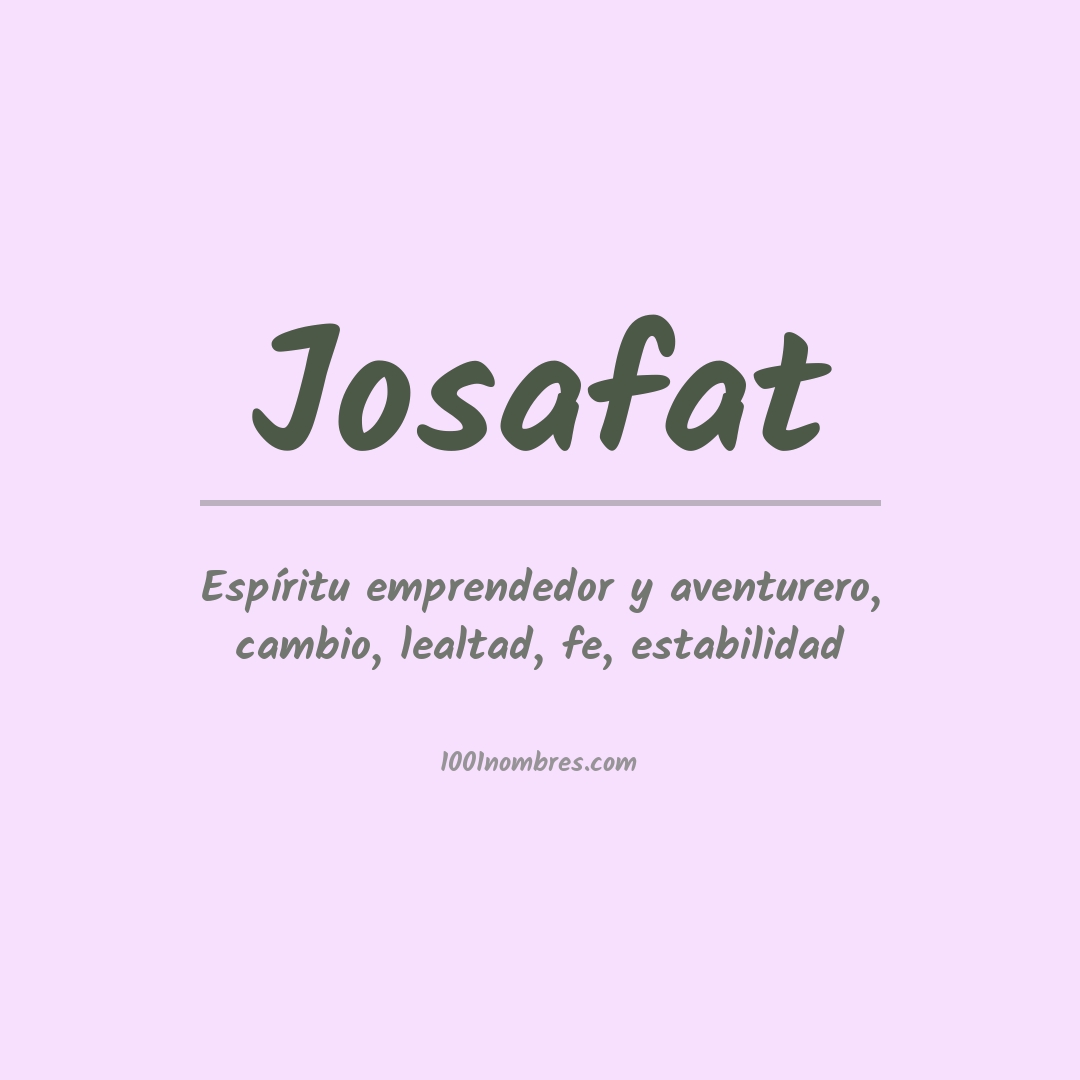 Significado del nombre Josafat