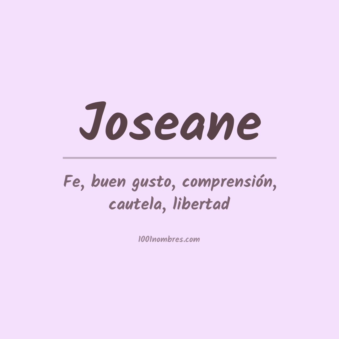 Significado del nombre Joseane
