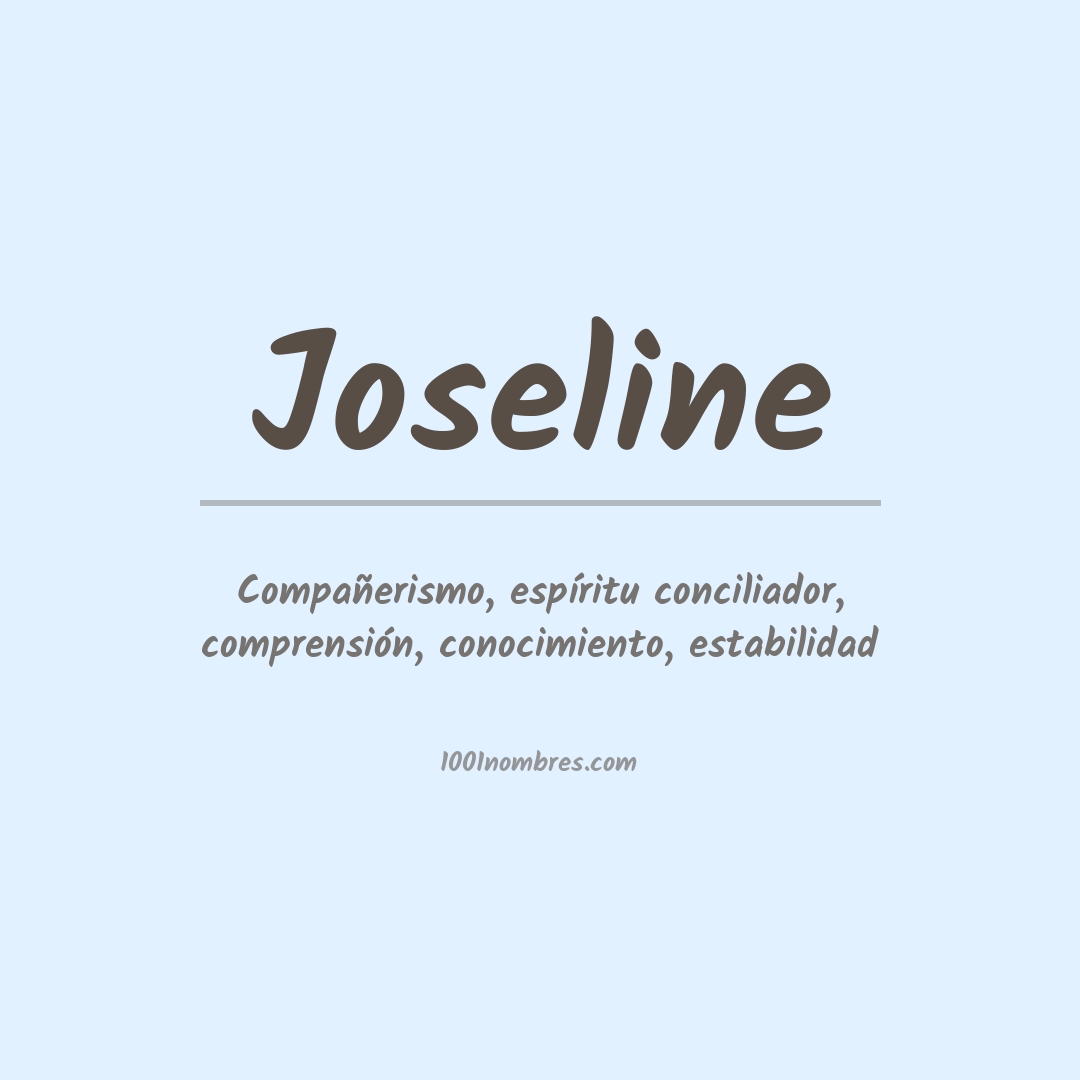 Significado del nombre Joseline