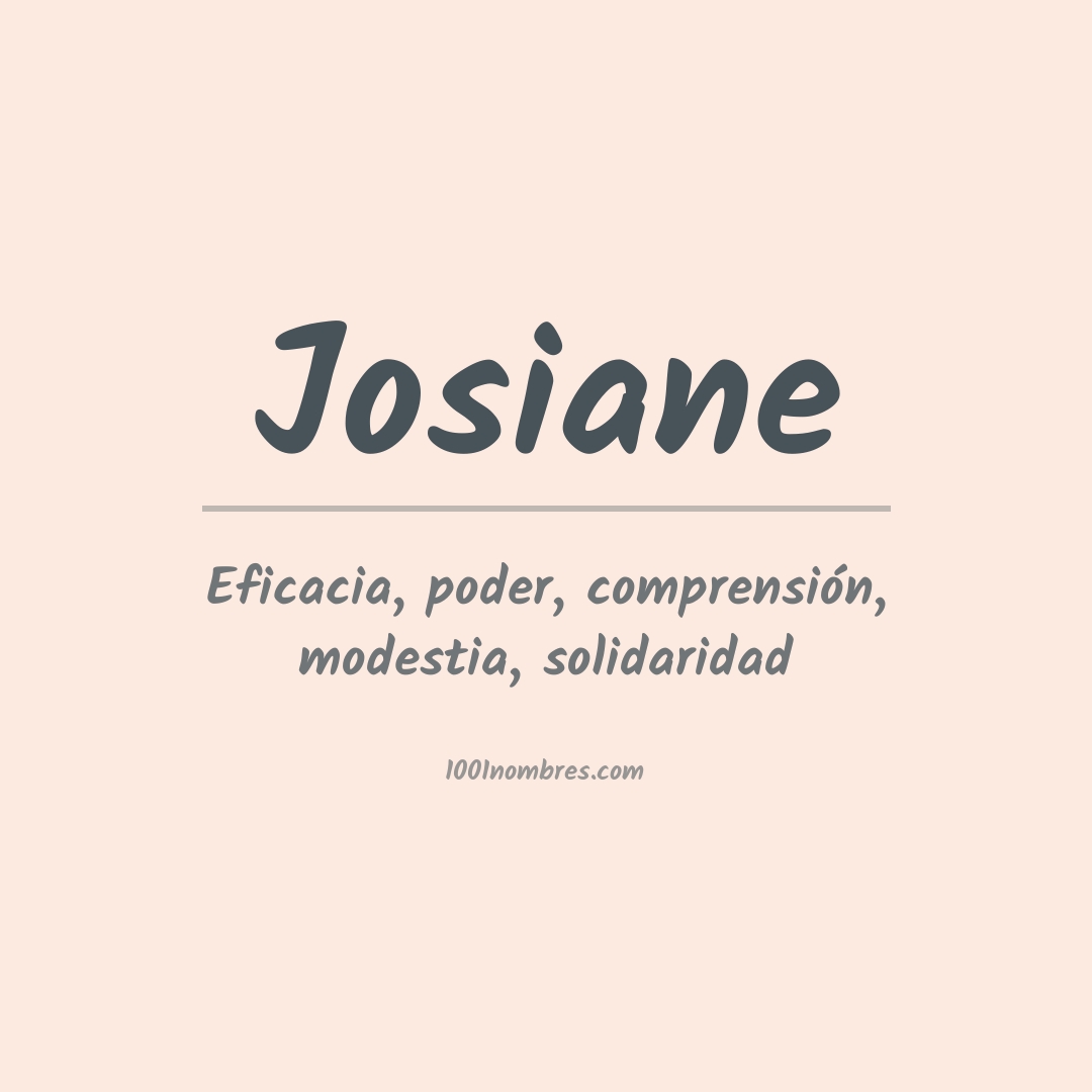 Significado del nombre Josiane