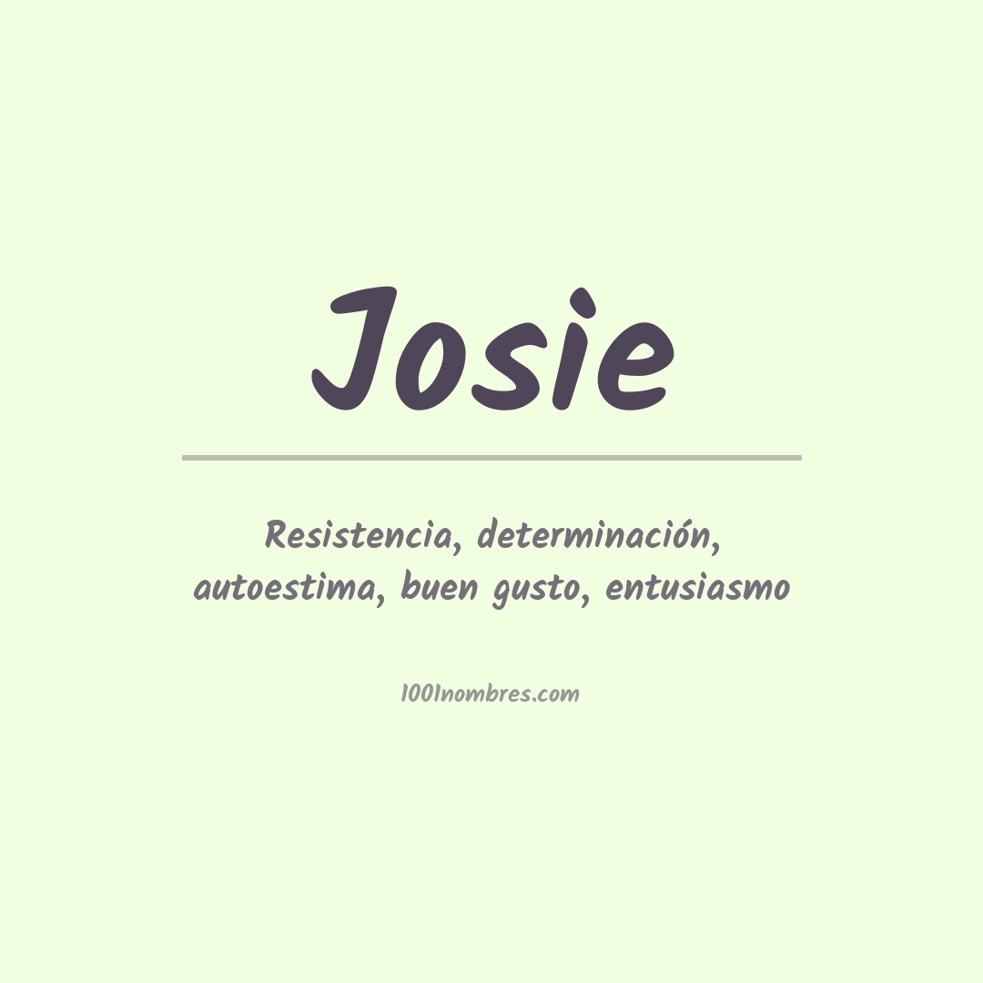 Significado del nombre Josie