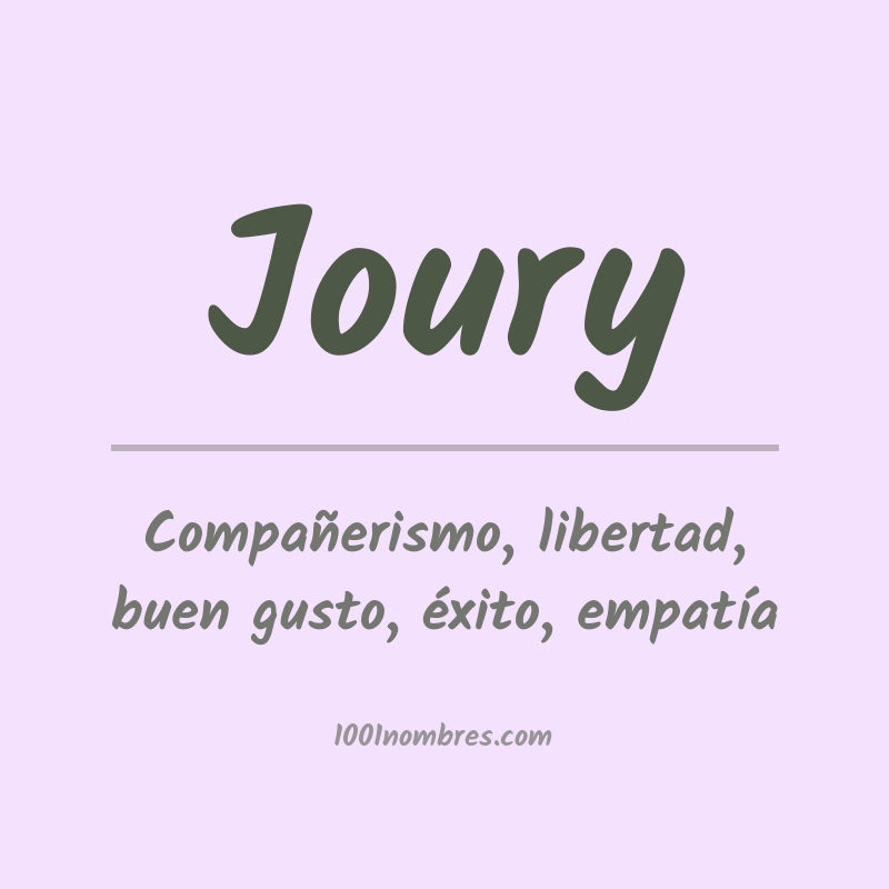 Significado del nombre Joury