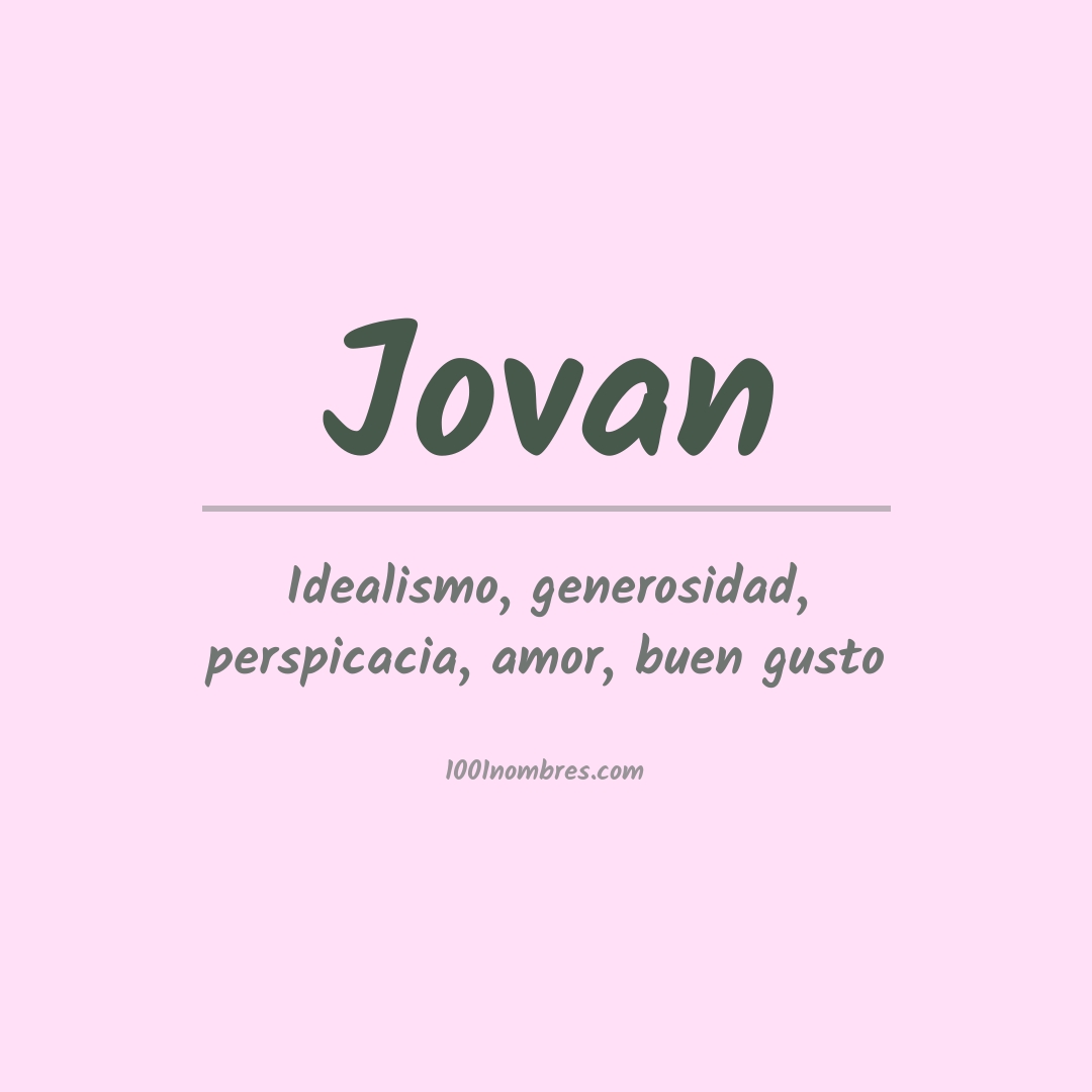 Significado del nombre Jovan