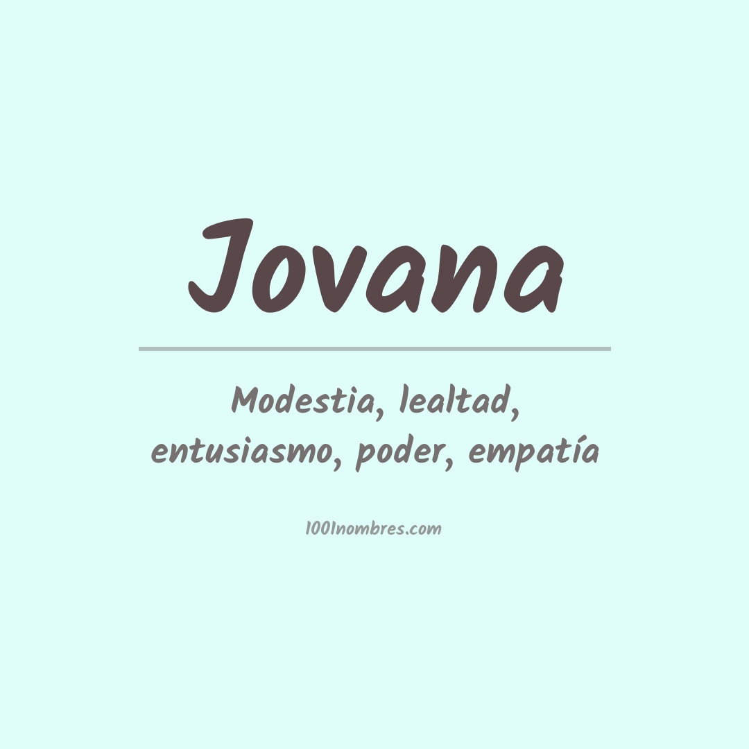 Significado del nombre Jovana