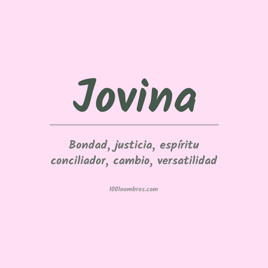 Significado del nombre Jovina