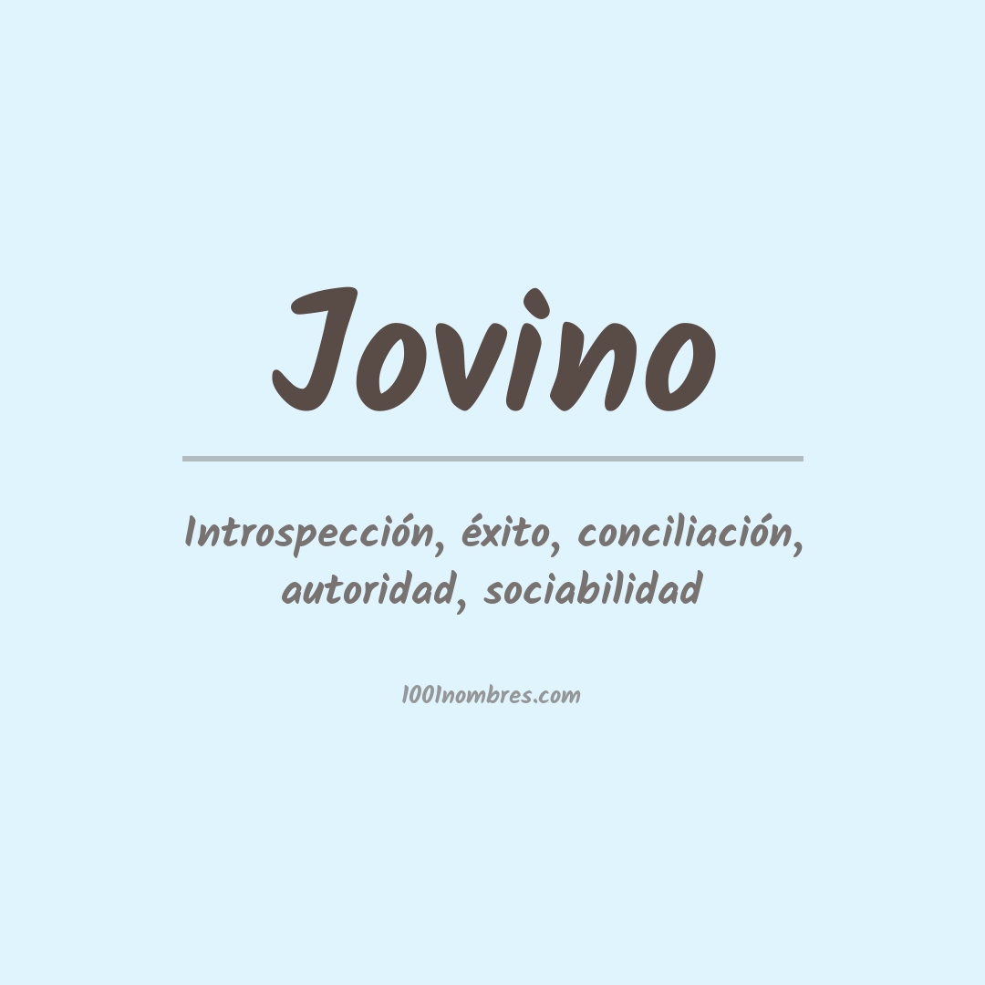 Significado del nombre Jovino
