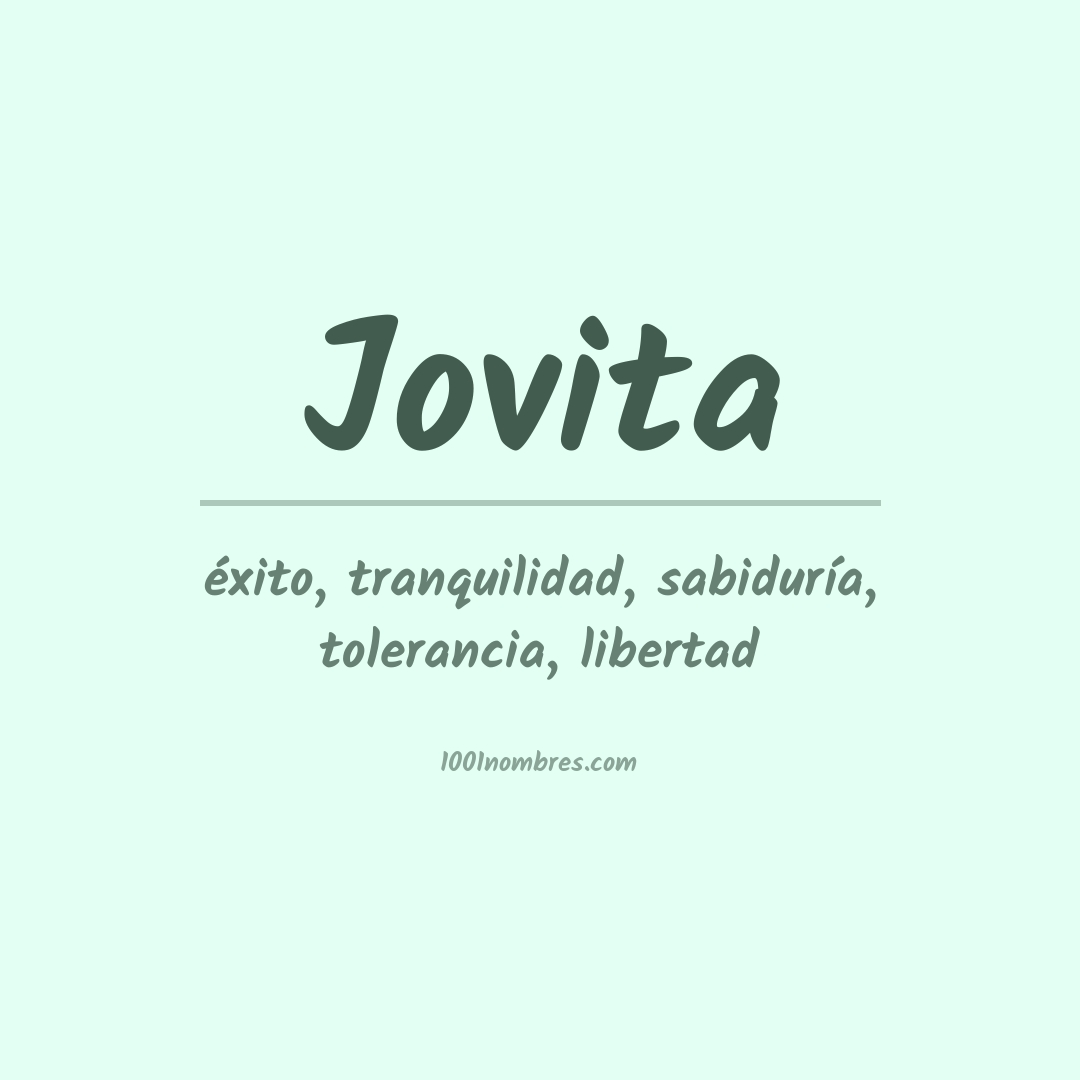 Significado del nombre Jovita