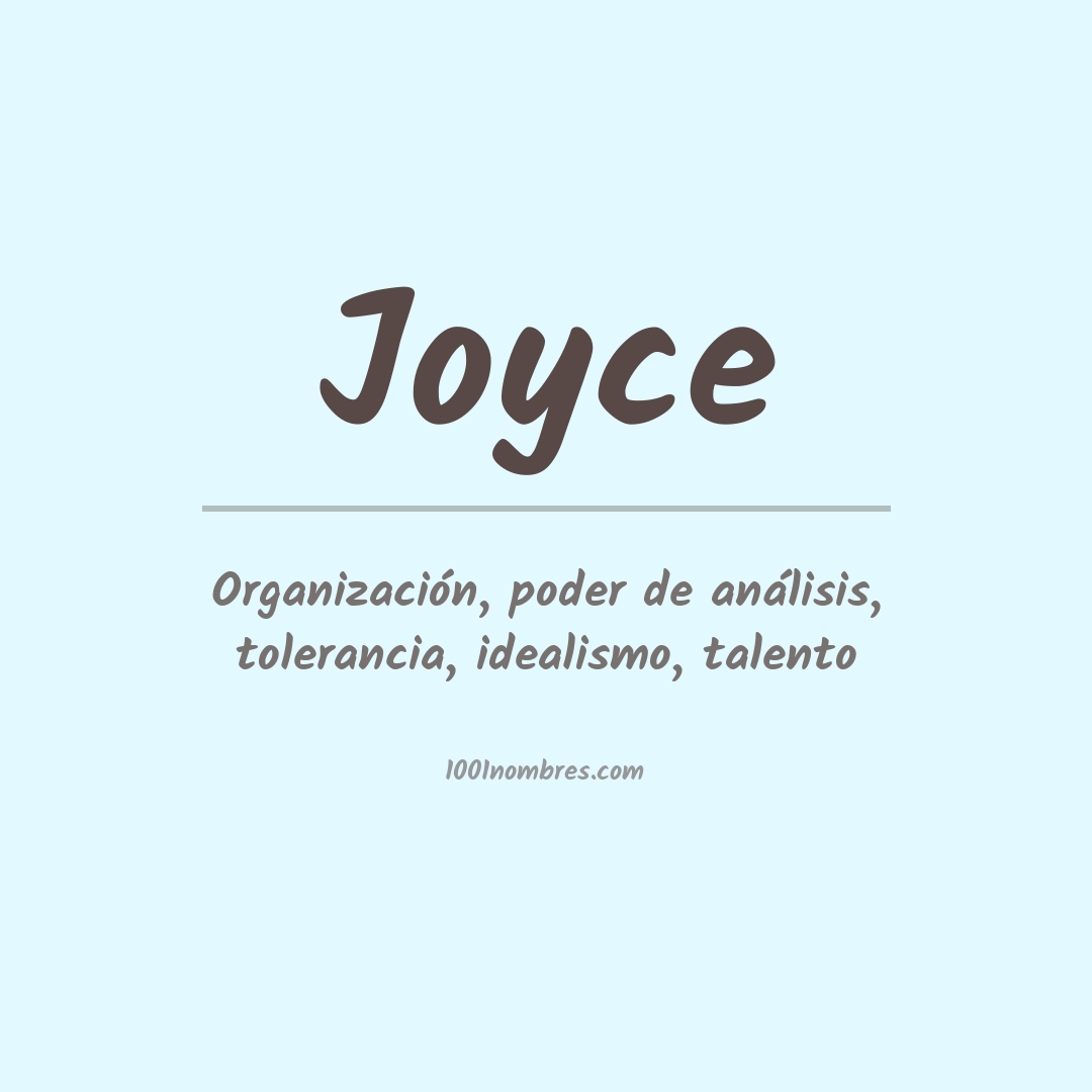Significado del nombre Joyce