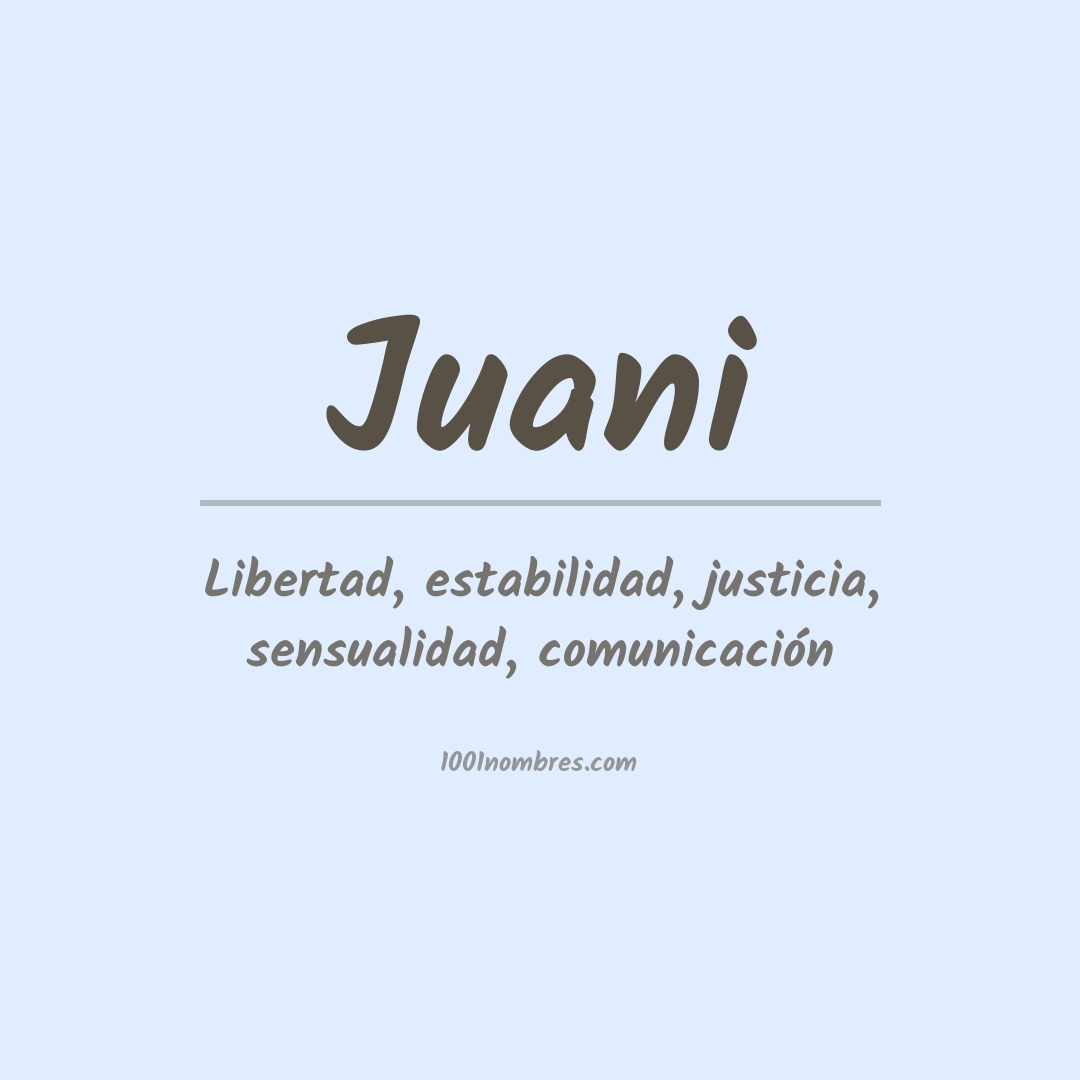 Significado del nombre Juani