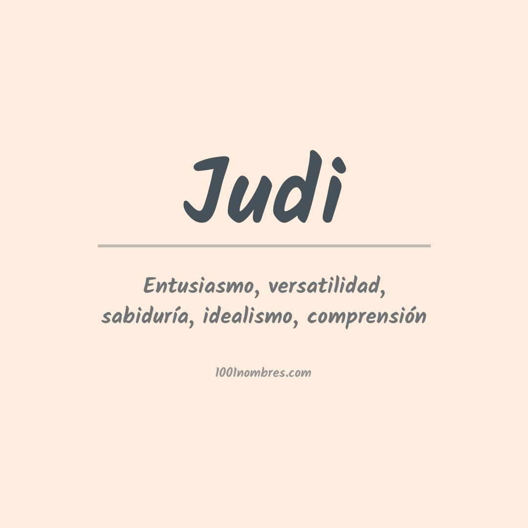 Significado del nombre Judi