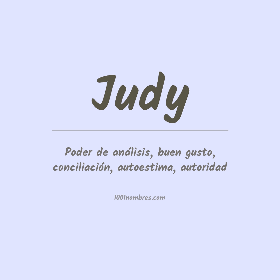 Significado del nombre Judy