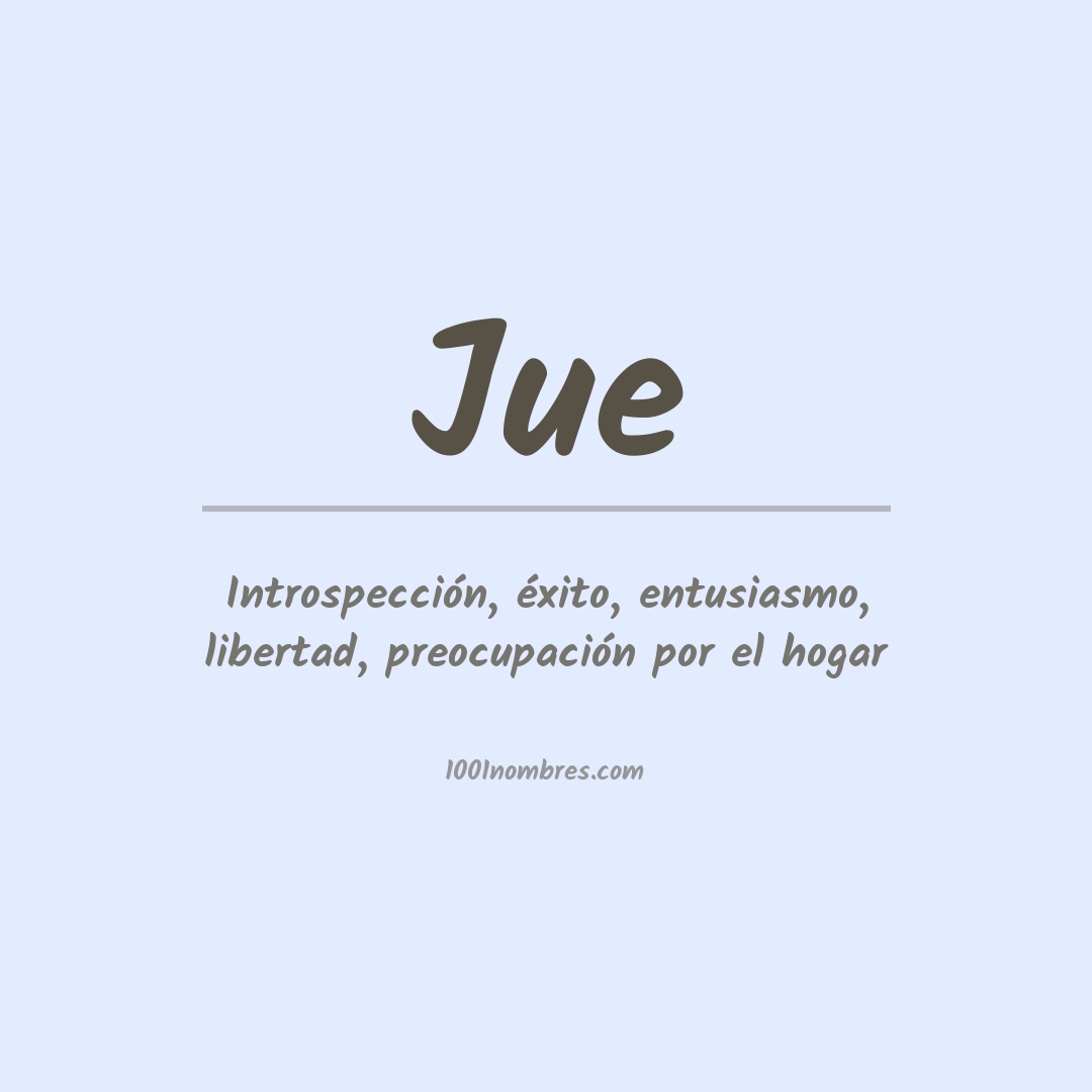 Significado del nombre Jue