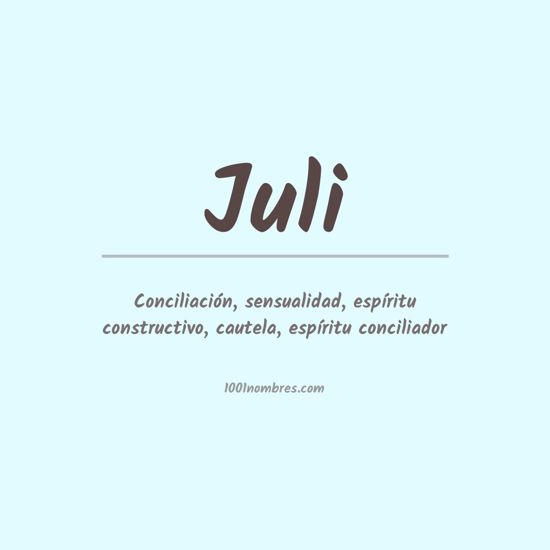 Significado del nombre Juli