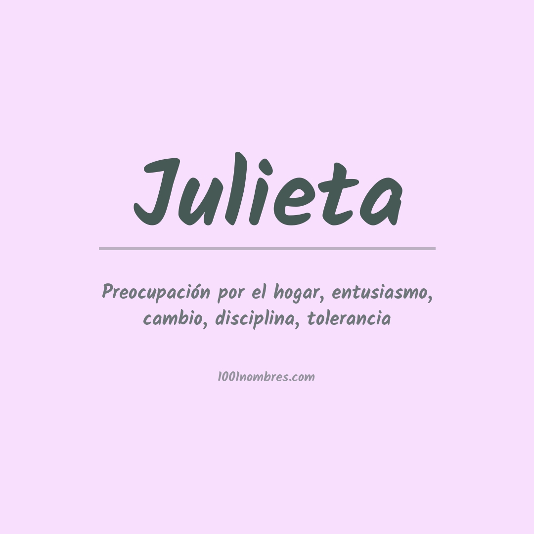 Significado del nombre Julieta