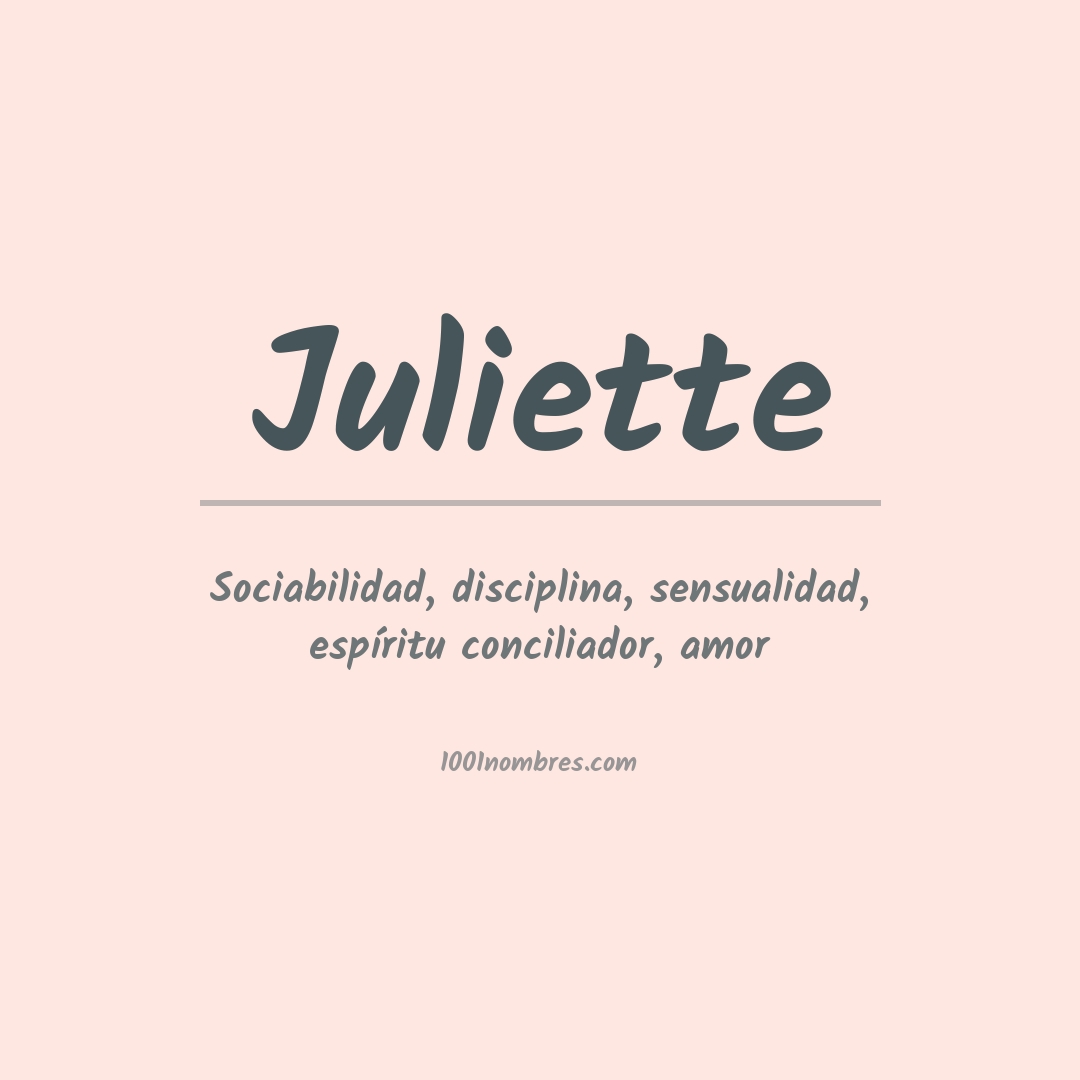 Significado del nombre Juliette