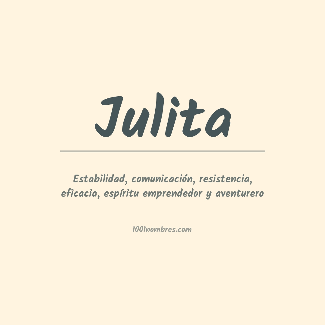 Significado del nombre Julita