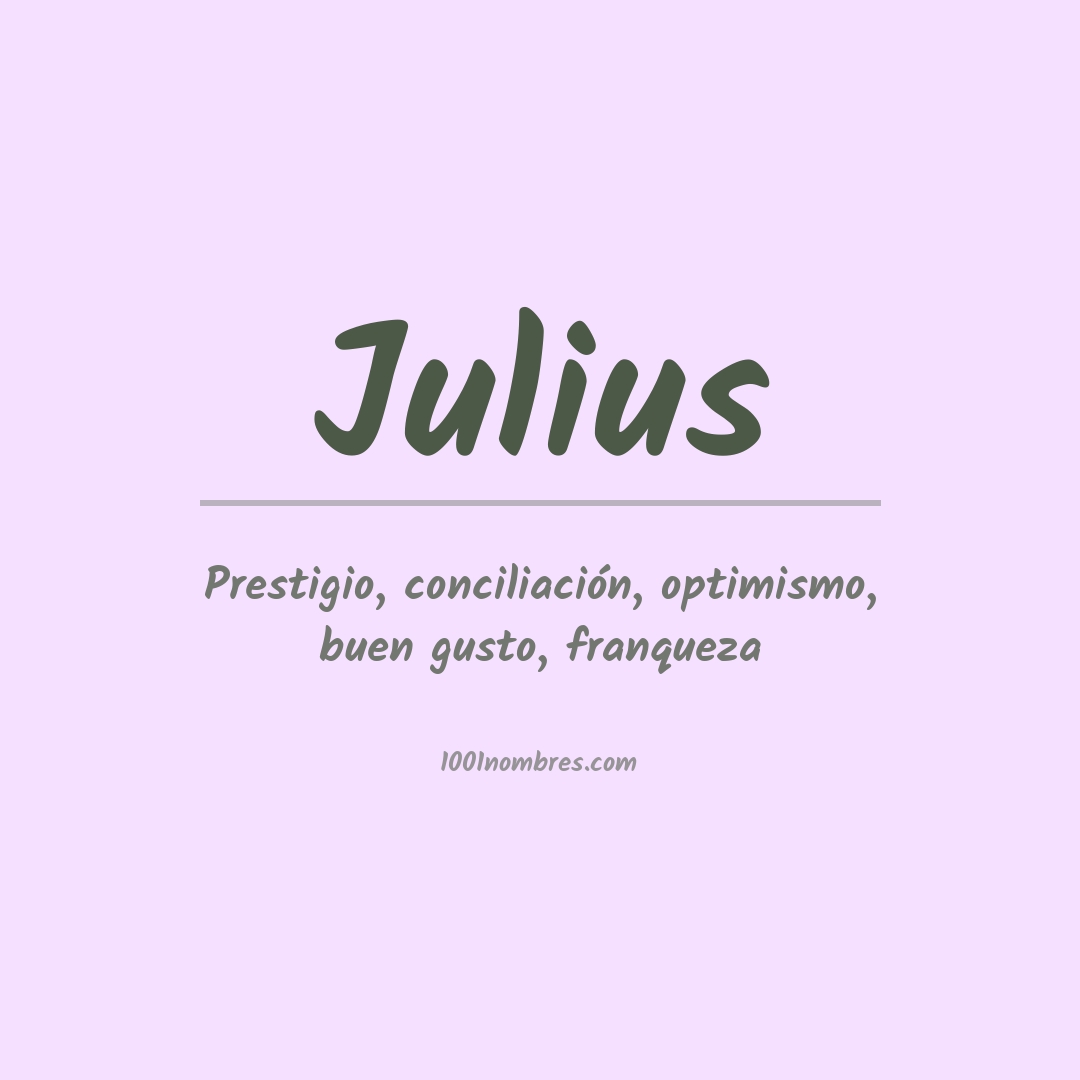 Significado del nombre Julius