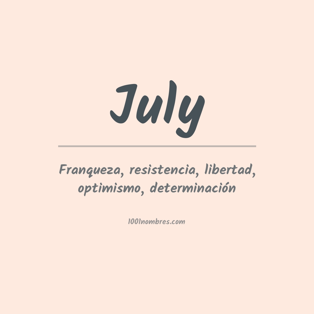 Significado del nombre July