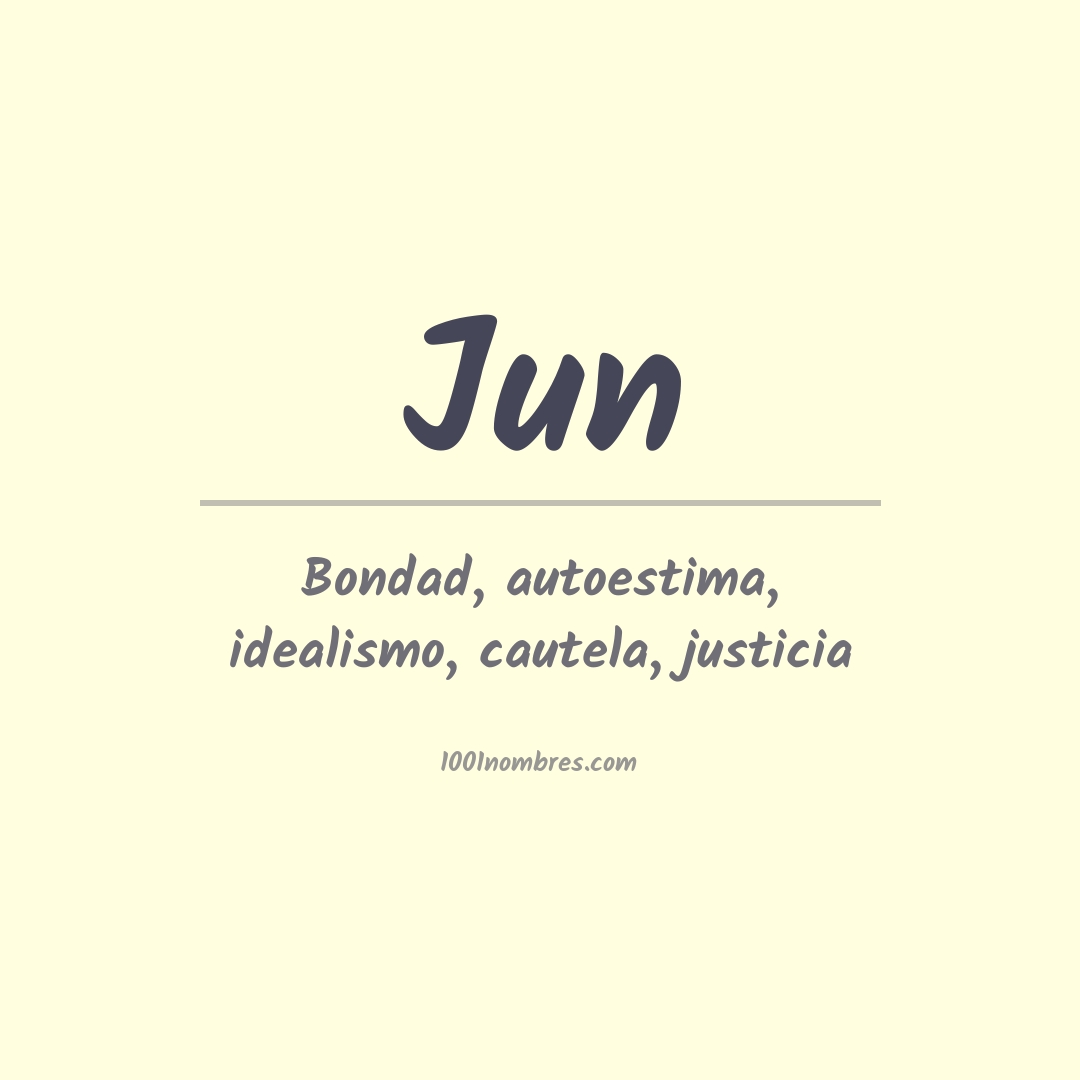 Significado del nombre Jun