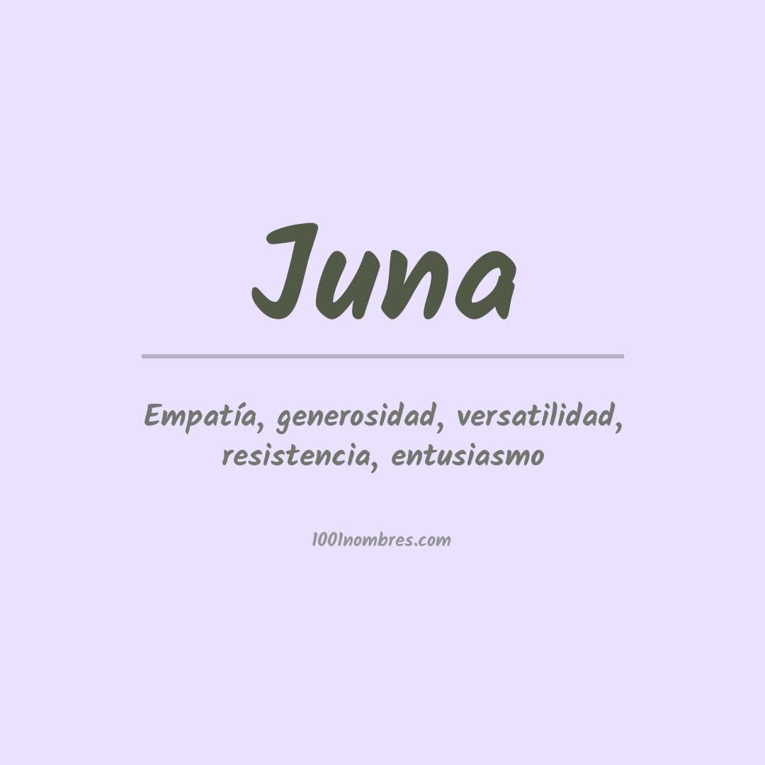 Significado del nombre Juna