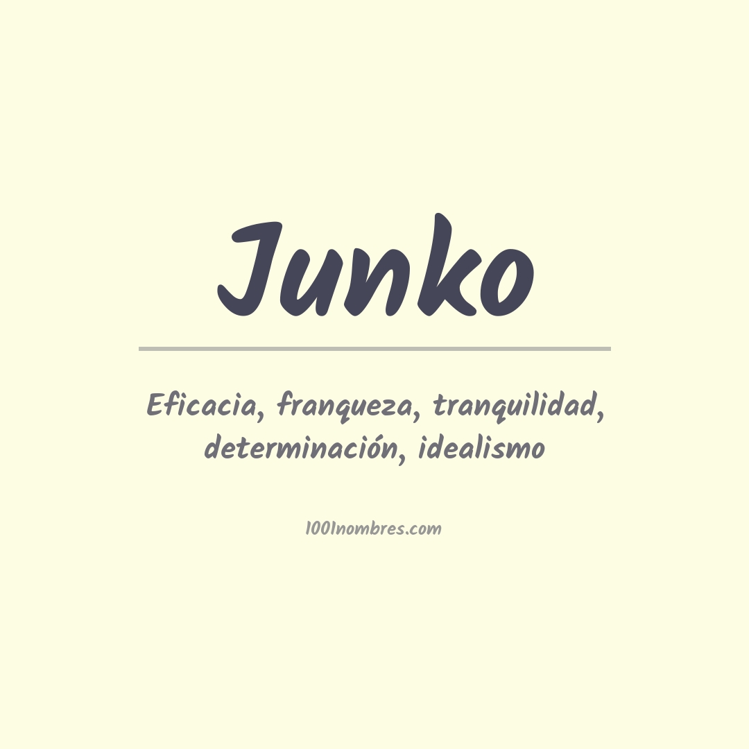Significado del nombre Junko