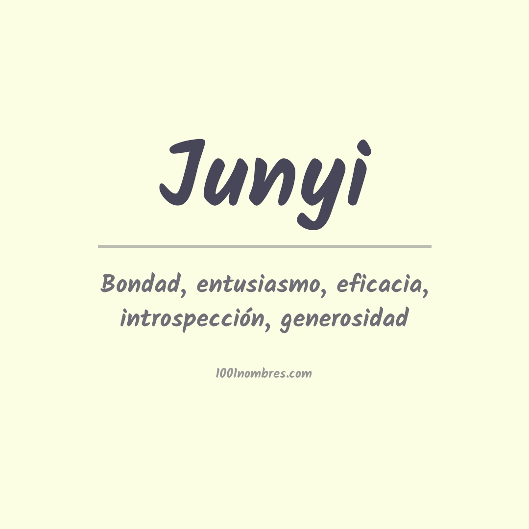 Significado del nombre Junyi