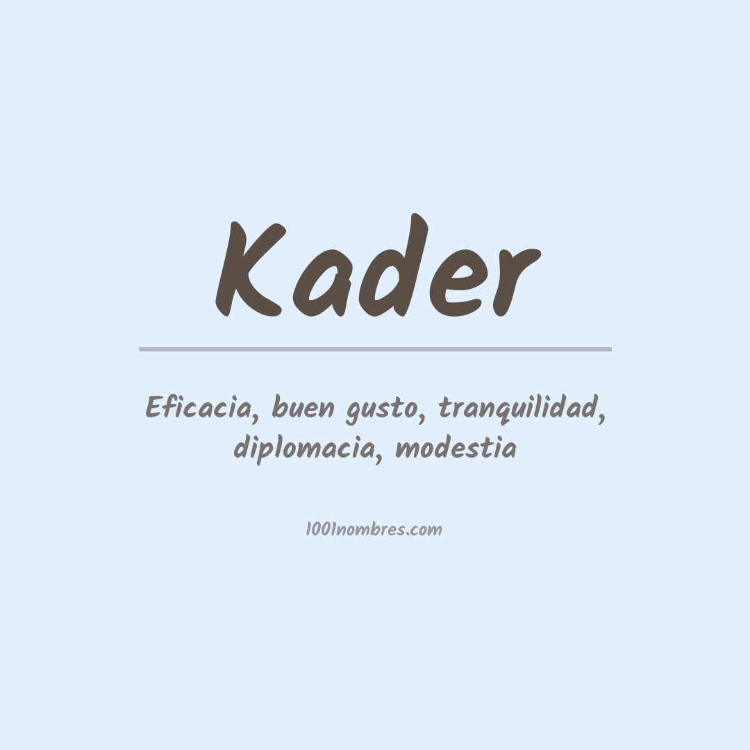 Significado del nombre Kader