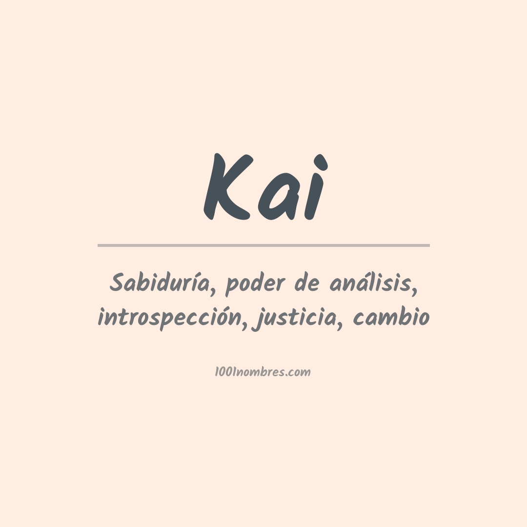 Significado del nombre Kai