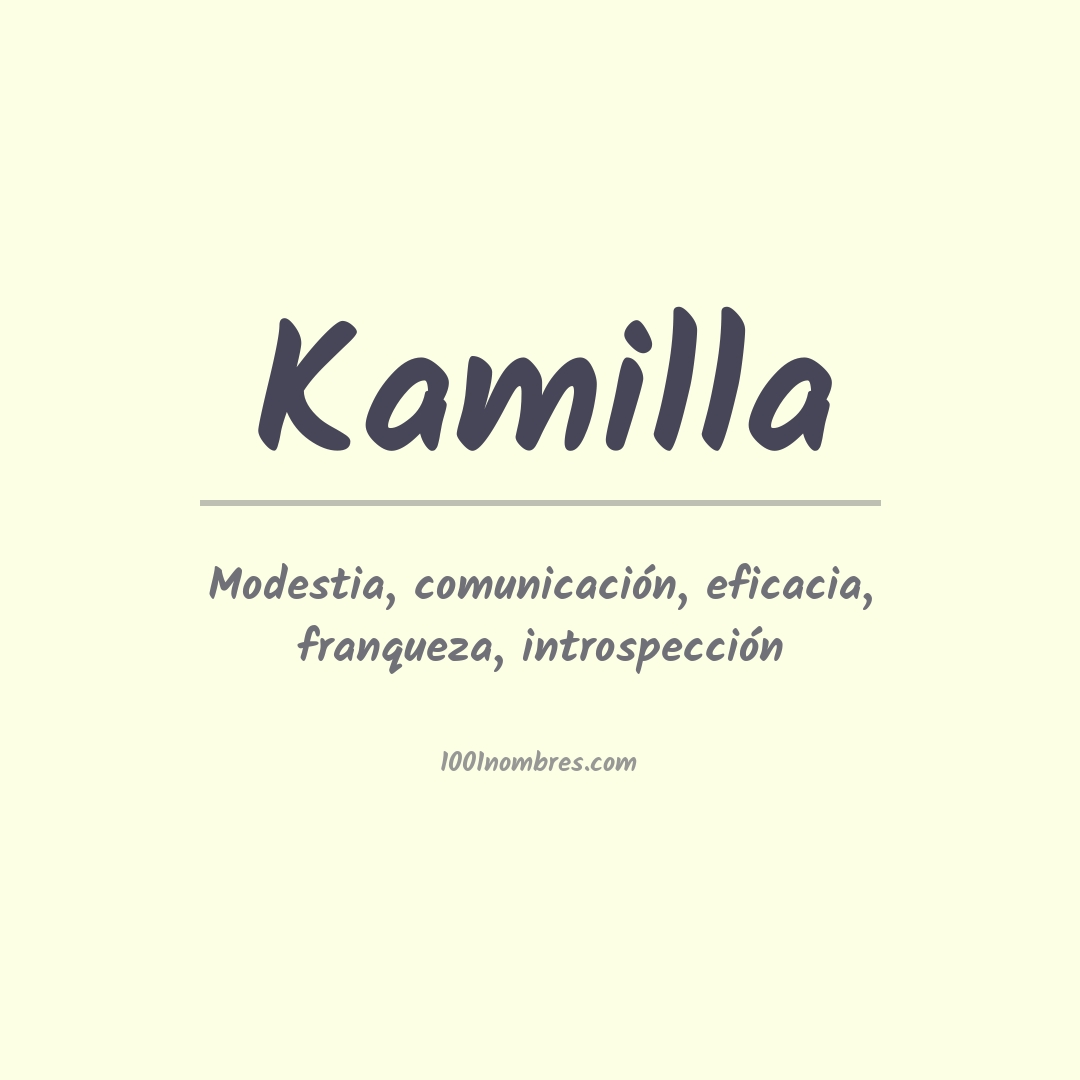 Significado del nombre Kamilla