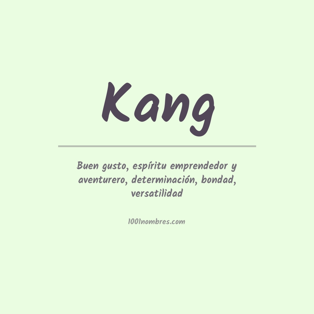 Significado del nombre Kang