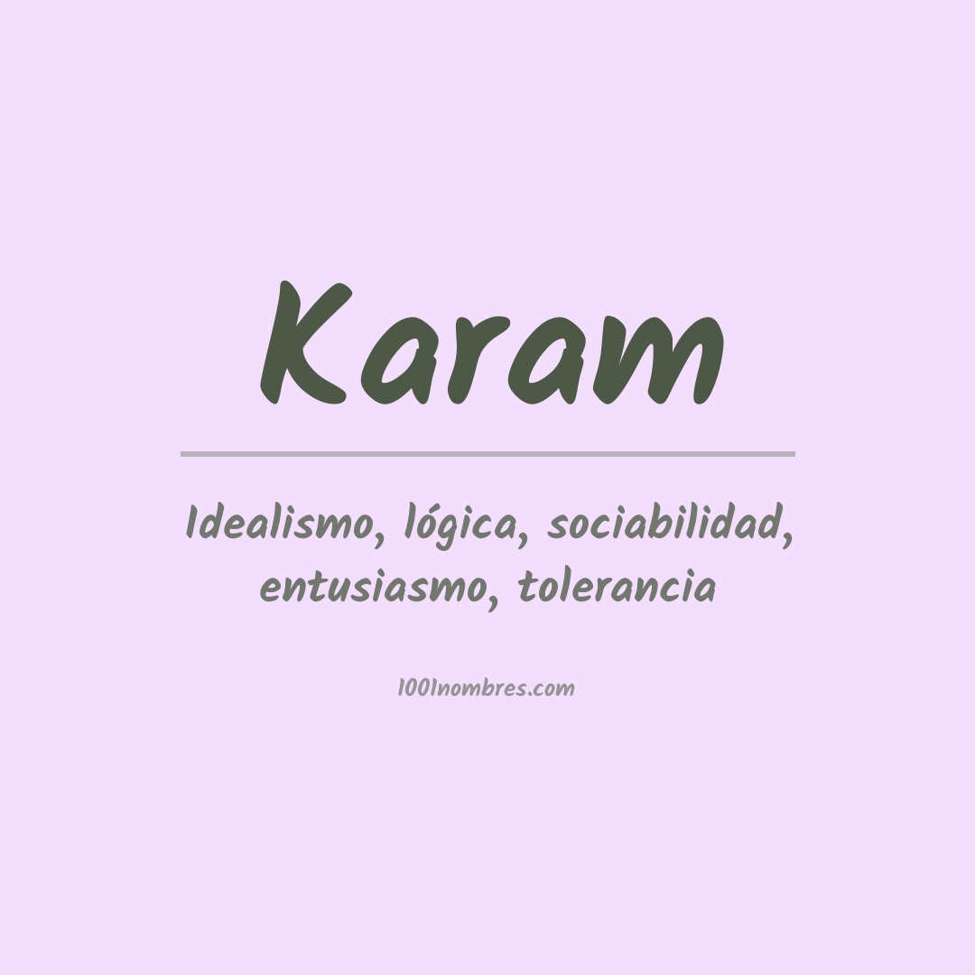 Significado del nombre Karam