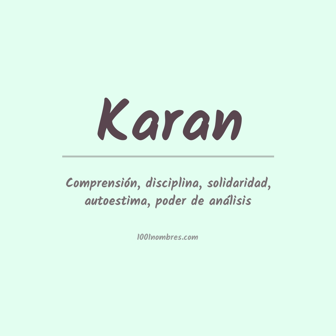 Significado del nombre Karan