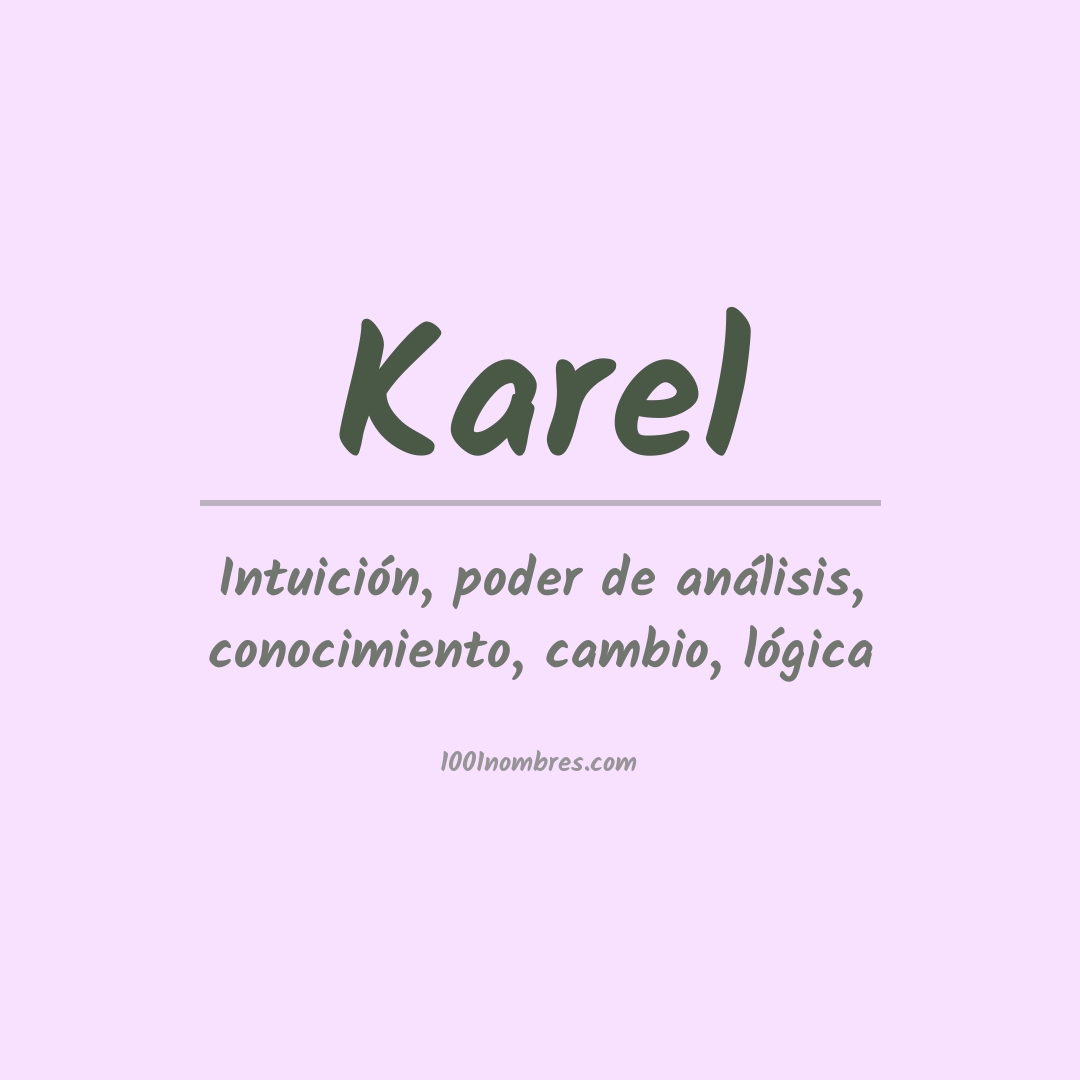 Significado del nombre Karel