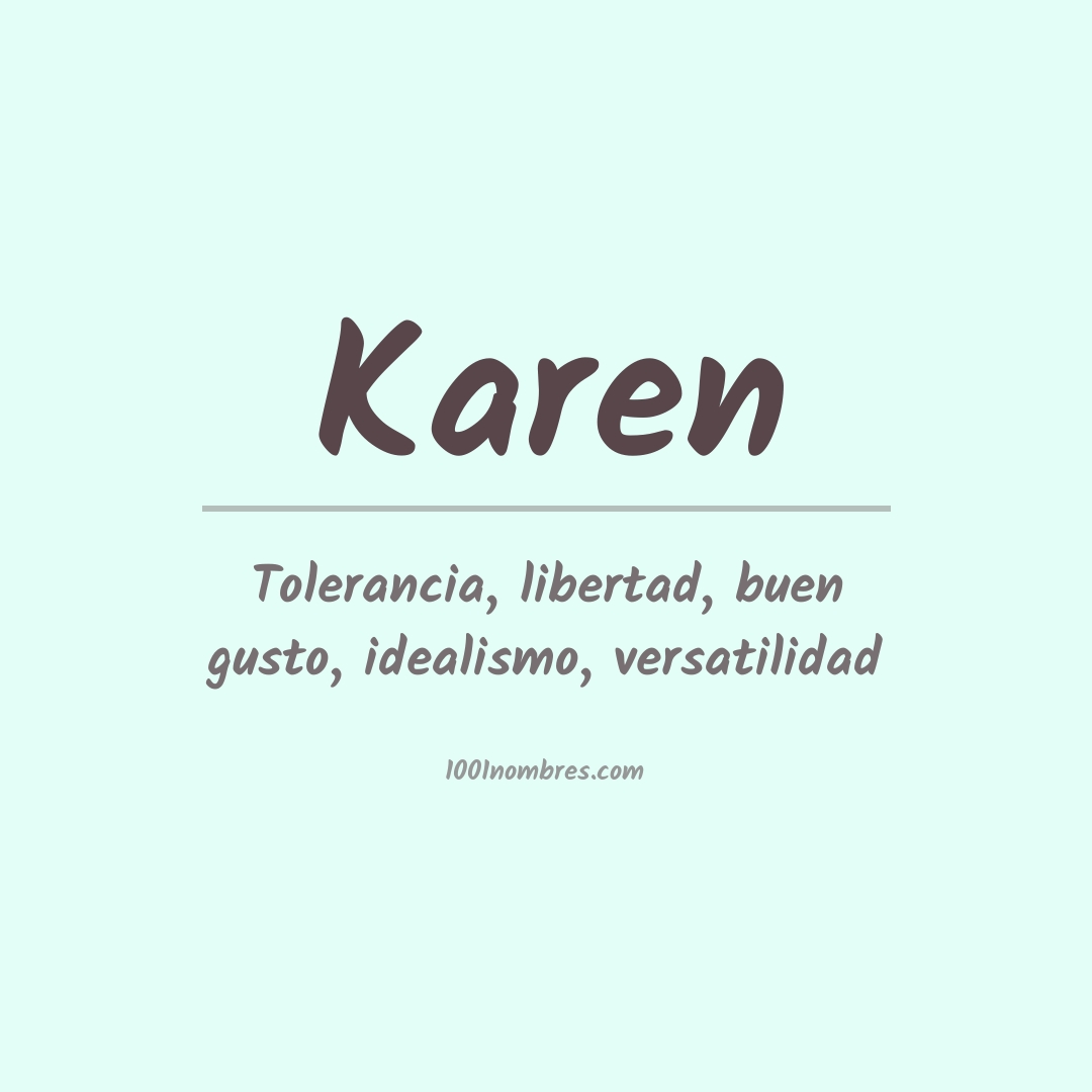 Significado del nombre Karen